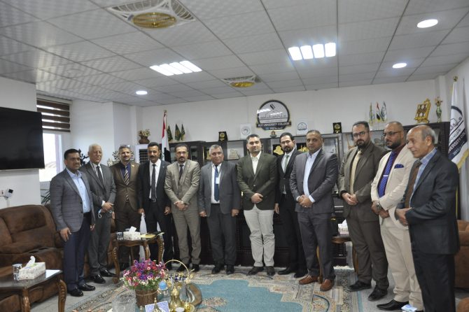 مدير مكتب انتخابات واسط يلتقي رئيس كلية الكوت الجامعة