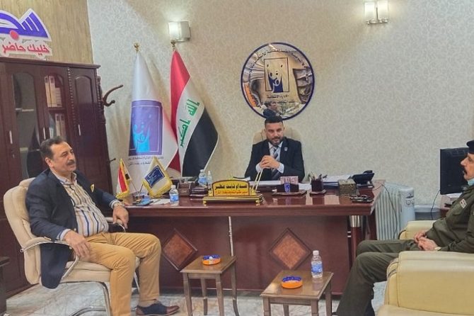 مدير مكتب إنتخابات بغداد / الكرخ يستقبل عضو اللجنة الامنية للانتخابات