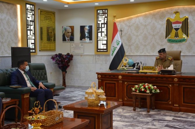 مدير مكتب انتخابات بغداد /الكرخ الانتخابي يلتقي قائد شرطة بغداد