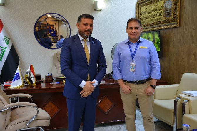 مدير الكرخ الانتخابي يستقبل خبير دعم المكاتب الانتخابية في فريق الامم المتحدة
