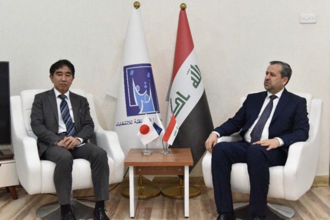 رئيس مفوضية الانتخابات يبحث مع السفير الياباني دور بلاده في مراقبة اقتراع تشرين