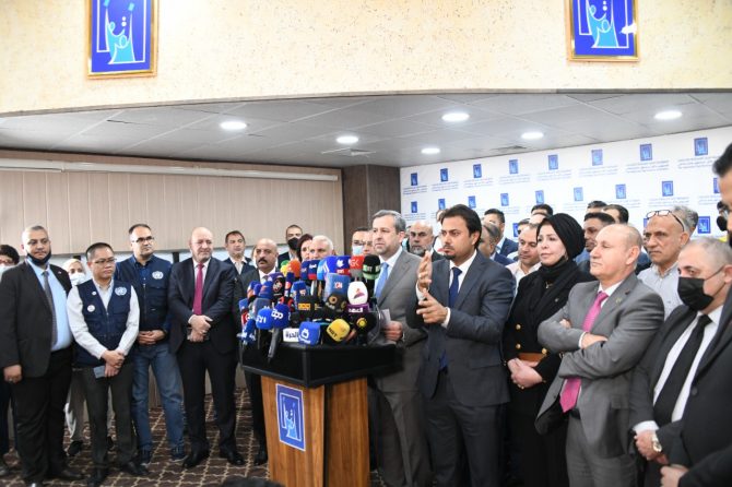 Speech of the Chairman of the Board of Commissioners, Judge Jalil Adnan Khalaf, at the end of the public voting on Sunday