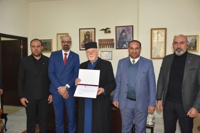 وفد مكتب الرصافة الانتخابي يزور مطرانية الارثوذكس