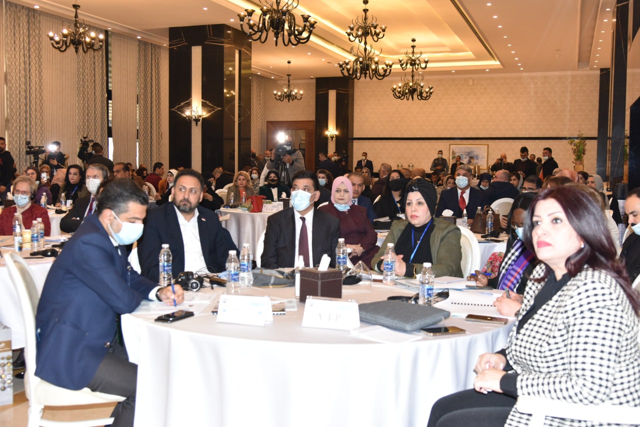 مفوضية الانتخابات تشارك في المؤتمر الختامي لإطلاق تقرير العنف وخطاب الكراهيه القائم على النوع الاجتماعي اثناء الحملات الانتخابية