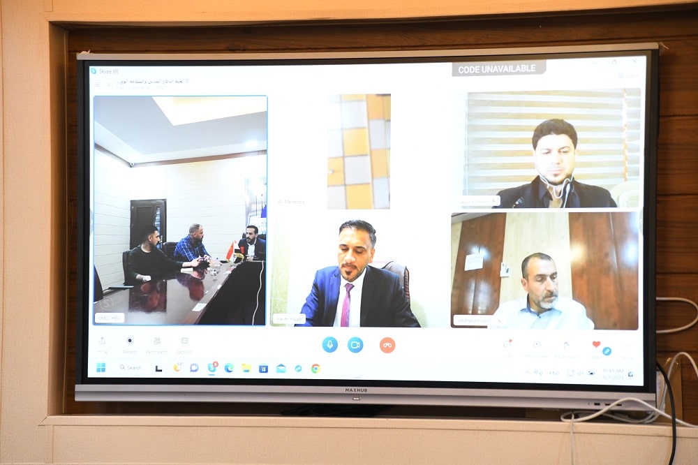 مفوضية الانتخابات تعقد اجتماعا عبر الدائرة الالكترونية مع مسؤولي شعب الدفاع المدني في المحافظات