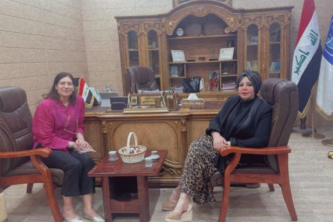 لمناقشة خطة دعم المرأة انتخابيا الدكتورة الجابري تستقبل ممثلة بعثة الامم المتحدة في العراق