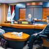 في اطار التواصل مع الدوائر والمؤسسات الحكومية وفد مفوضية الانتخابات يزور وزارة الموارد المائية